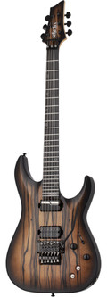 Schecter C-1 FR-S Pale Moon Electric Guitar in Natural Satin Black Burst - SCH-GTR-693-Angle.jpg