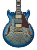 Ibanez AM93QA-JBB Artcore Expressionist Semi-Hollow Electric Guitar in Jet Blue Burst - AM93QA_JBB_5B_01_F_compressed.jpg