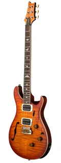 PRS SE Custom 24 Semi-Hollow Piezo Electric Guitar in Vintage Sunburst (2026) - SE Custom 24 Semi-Hollow Piezo Vintage Sunburst_3quarters.jpg