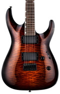 ESP LTD MH-200QM HT Electric Guitar in Dark Brown Sunburst - MH-200QM HT_DBSB_FRONT-hero_compressed.jpg