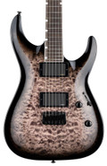 ESP LTD MH-400HT QM Electric Guitar in See Thru Black Sunburst - MH-400HT_STBLKSB_FRONT-hero_compressed.jpg