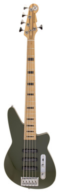 Reverend Triad 5 String Bass Guitar in Army Green - TRI5-AGRN_A.jpg