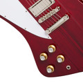 Epiphone Inspired by Gibson Firebird Left Handed Electric Guitar in Wine Red - EIFBWRNH1L-Controls.jpg