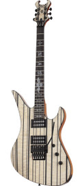Schecter Synyster Gates Signature Standard Plus Electric Guitar in Gloss Natural with Black Pin Stripes - SCH-GTR-1752-Angle.jpg
