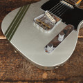 Fender Custom Shop Masterbuilt Dennis Galuszka ‘63 Telecaster Journeyman Relic in Aged Inca Silver with Green Competition Stripe - R135587 (10).JPG