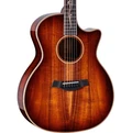 Taylor Next Generation K24ce Hawaiian Koa Electro Acoustic Guitar in Shaded Edgeburst - Taylor-K24ce-2026-Spec-1211075090-FrontRight-cropped.jpg