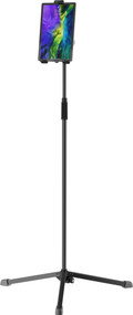 K&M 19767 Universal 10" - 16" Tablet Holder & Extendable Tripod Floor Stand In Black - KM19767 (2).jpg