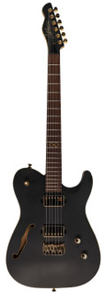 Chapman Chris Robertson Signature SAR63 Semi Hollow Electric Guitar in Slate Black  - CH-SAR-BK-front.jpg