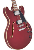D’Angelico Premier DC Semi-Hollow Electric Guitar in Burnt Red - DAPDCBRDNS-Body-Angle.jpg