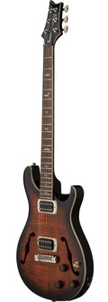 PRS SE Ed Sheeran Hollowbody I Piezo Baritone Electric Guitar in Orange Tiger Smokeburst - 117232OB-Angle.jpg