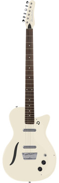 Danelectro Vintage Baritone Electric Guitar in Vintage White - VBARVWHT-Front.jpg