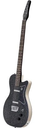Danelectro Baritone Electric Guitar in Black Metalflake - DGB56BM-Angle.jpg