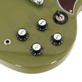 Eastcoast GS61S Double Cut Electric Guitar in Drab Olive Green  - EC-GS61S-OLV-6.jpg