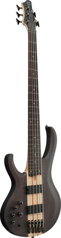 Ibanez BTB605L Left Handed 5 String Bass Guitar in Trans Gray flat - BTB605L-TGF-4.jpg