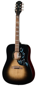 Epiphone Eric Church Hummingbird Dark Electro Acoustic Guitar in Cobra Burst - EAECCBNH1_3_Front.jpg