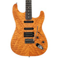 Second Hand Fender American Deluxe HSS Stratocaster Electric Guitar in QMT Amber 411 - SH-141-6411 (2).jpg