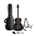 EastCoast PL Parlour Acoustic Guitar in Faded Black Starter Pack - BUN-EC-PL-FBK.jpg