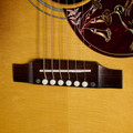 Gibson Custom Shop Hummingbird Elegant Koa Electro Acoustic Guitar in Honey Burst - CSSSHBEKHB_Bridge.jpg