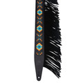 Levys Crazy Horse Leather Strap with Fringe Black Guitar Strap - MG317BOI-BLK-5.jpg