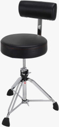 GIBRALTAR 9000 Series Stool, Round Stool, Black withBackrest - GI806909-Gibraltar_9000_Throne_round_With_Backrest_Tilt_Left.jpg