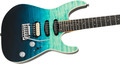 B Stock : Charvel Pro-Mod Plus Dinky DK24 HSS 2PT EB QM Electric Guitar in Blue Curacao - 001 - 2972813546-Body-Angle.jpg