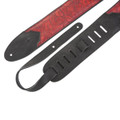 Levys Sundance Embossed Leather 2 Ply Garment Back 3 Inch Geranium Merlot Guitar Strap - M4WP-003 (3).jpg