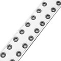 Levys Rebel Premium Garment Leather White w Black Eyelets Guitar Strap - M80RBEY-WHT (2).jpg