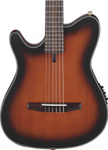 Ibanez FRH10NL-BSF Left Handed Slimline Nylon String Electro Acoustic Guitar in Brown Stained Flat - FRH10NL-BSF (6).jpg
