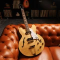 Epiphone Original Casino Hollow Body Electric Guitar in Natural, Indian Laurel Fingerboard - EOCANANH1-Epiphone-Casino-Natural-Lifestyle.jpg