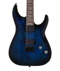 Schecter Omen Elite 6 in See Thru Blue Burst - 408892-OMEN ELITE-6 STBB 2452 HERO.jpg