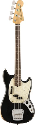 Fender JMJ Signature Road Worn Mustang Bass Guitar in Black - 373431-Fender JMJ Mustang Bass Black 2.jpg