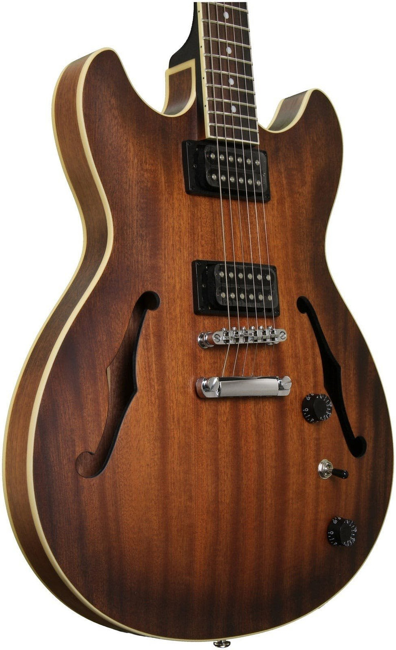 Ibanez AS53 Semi-Hollow Electric Guitar in Tobacco Flat