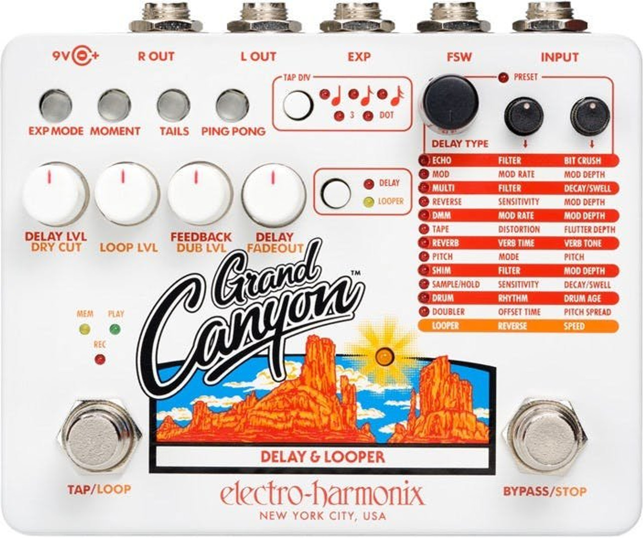ギター electro-harmonix Canyon Delay & Looper Electro Harmonix Grand Canyon multi function delay and