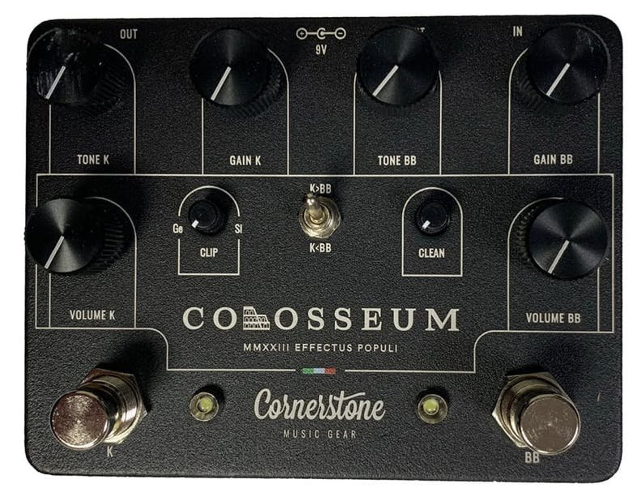 ギター Cornerstone COLOSSEUM Cornerstone Colosseum Dual Overdrive Pedal in Black