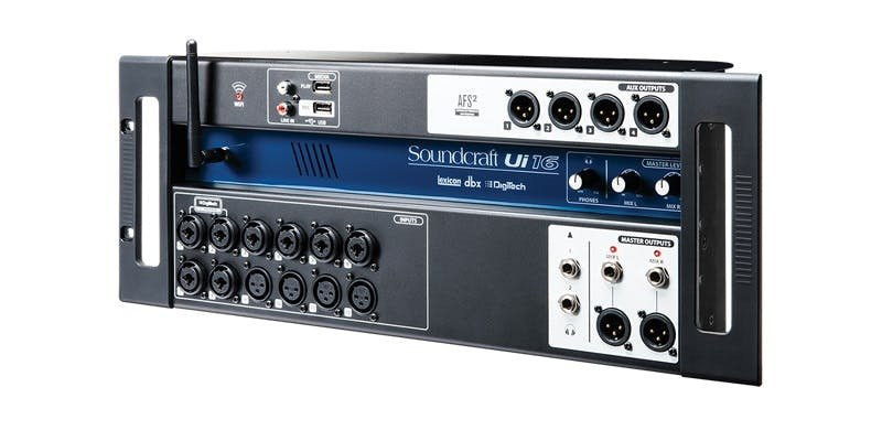 Soundcraft UI16 Remote-controlled Digital Mixer with 12 Mic Inputs