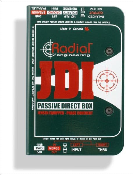 Radial JDI Passive DI box with Jenson Transformer - Andertons