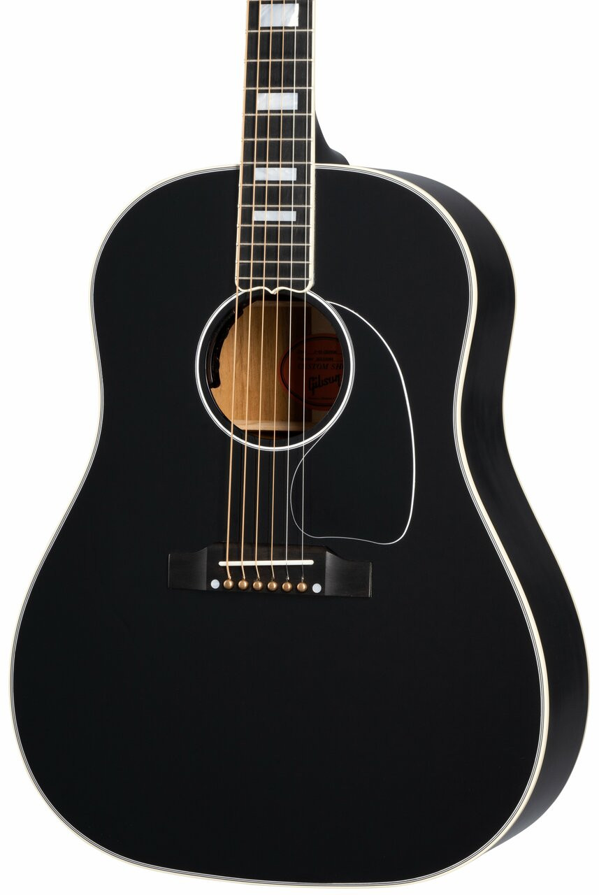 ギター Gibson / J-45 Custom Gibson Custom Shop J-45 Custom Ebony Acoustic Guitar - Andertons