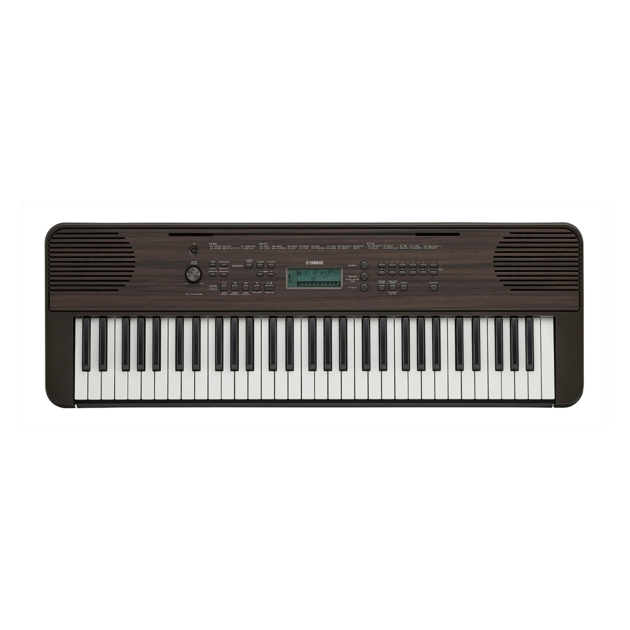 Yamaha PSR-E360 Digital Keyboard in Dark Walnut - Andertons Music Co.