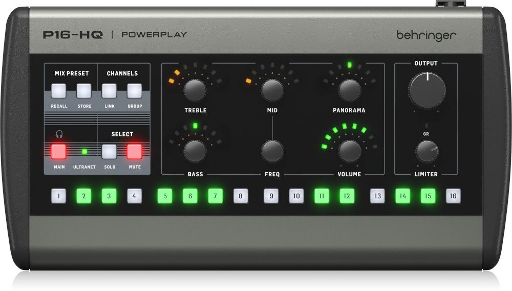 Behringer Powerplay P16-HQ - 16-Channel Personal Monitoring Mixer