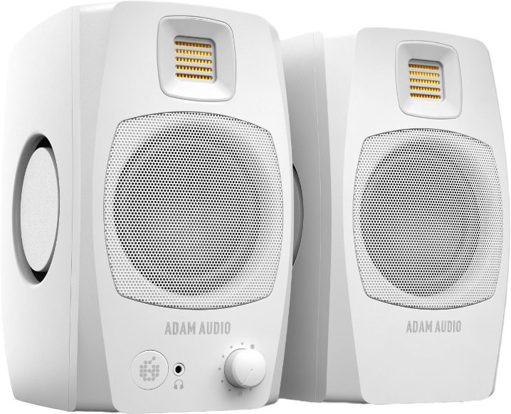 ADAM AUDIO D3V ホワイト Adam Audio D3V Active Desktop Monitor Pair in WHITE - Andertons
