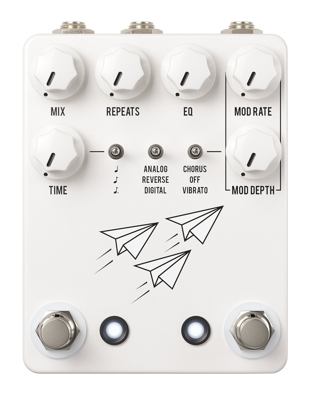 【新品同様】JHS PEDALS / FLIGHT DELAY JHS Pedals Flight Delay Pedal With Tap Tempo in White - Andertons