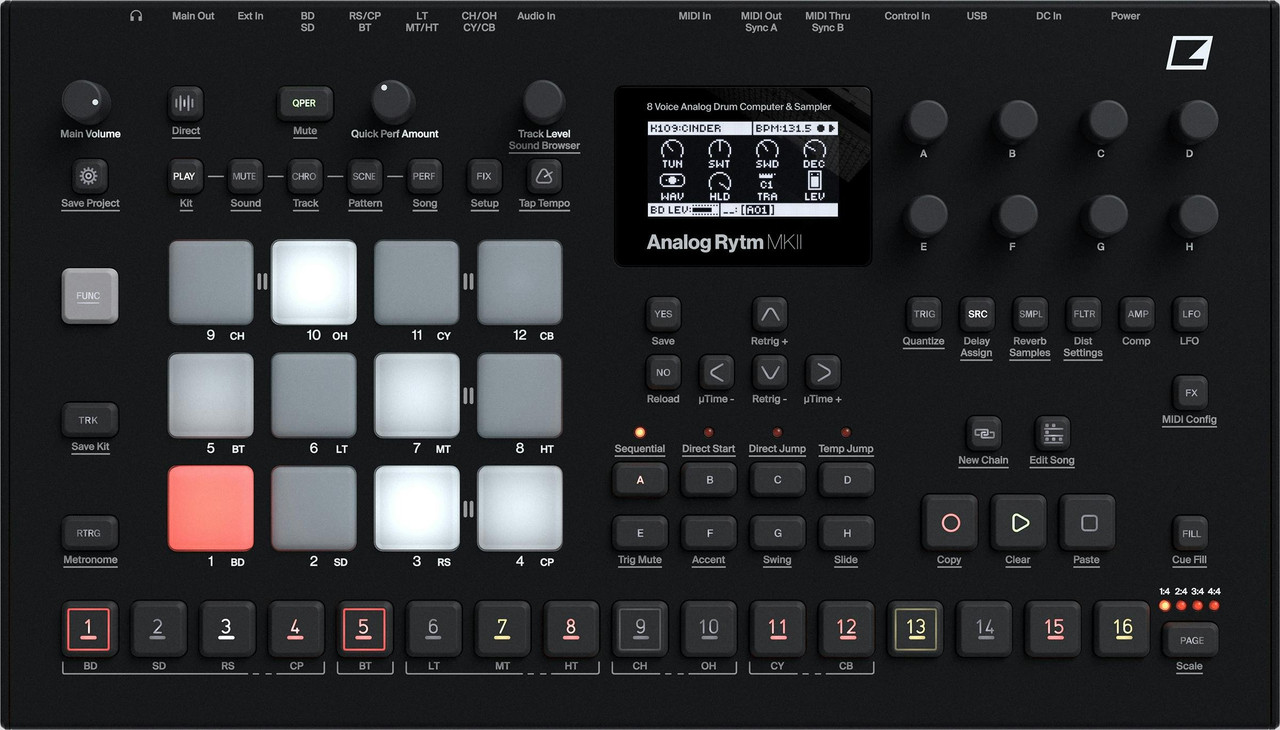 Elektron Rytm MKII - Eight Voice Analog Drum Machine