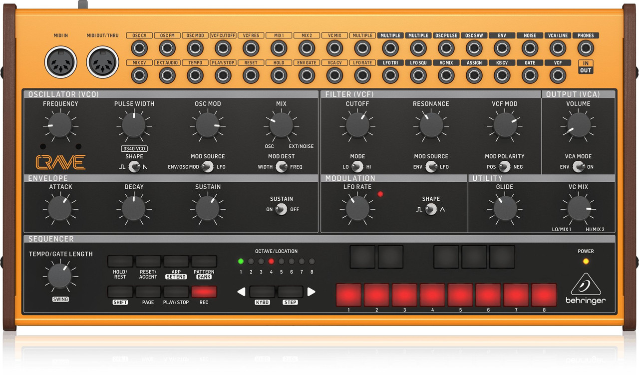 Behringer Crave Analogue Semi-Modular Synthesizer with 32-step