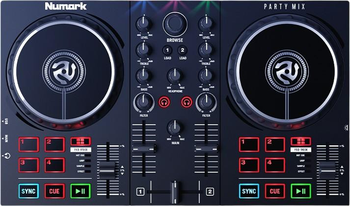 Numark Party Mix 2 ケーブル付　DJコントローラー Numark Party Mix II DJ Controller - Andertons Music Co