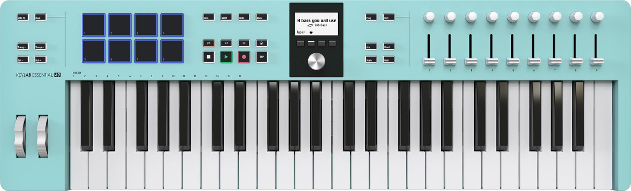 Arturia KeyLab Essential 49 MK3 Aquamarine - Andertons Music Co.