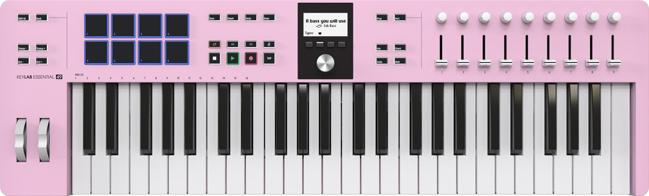 Arturia KeyLab Essential 49 MK3 Rose Quartz - Andertons Music Co.