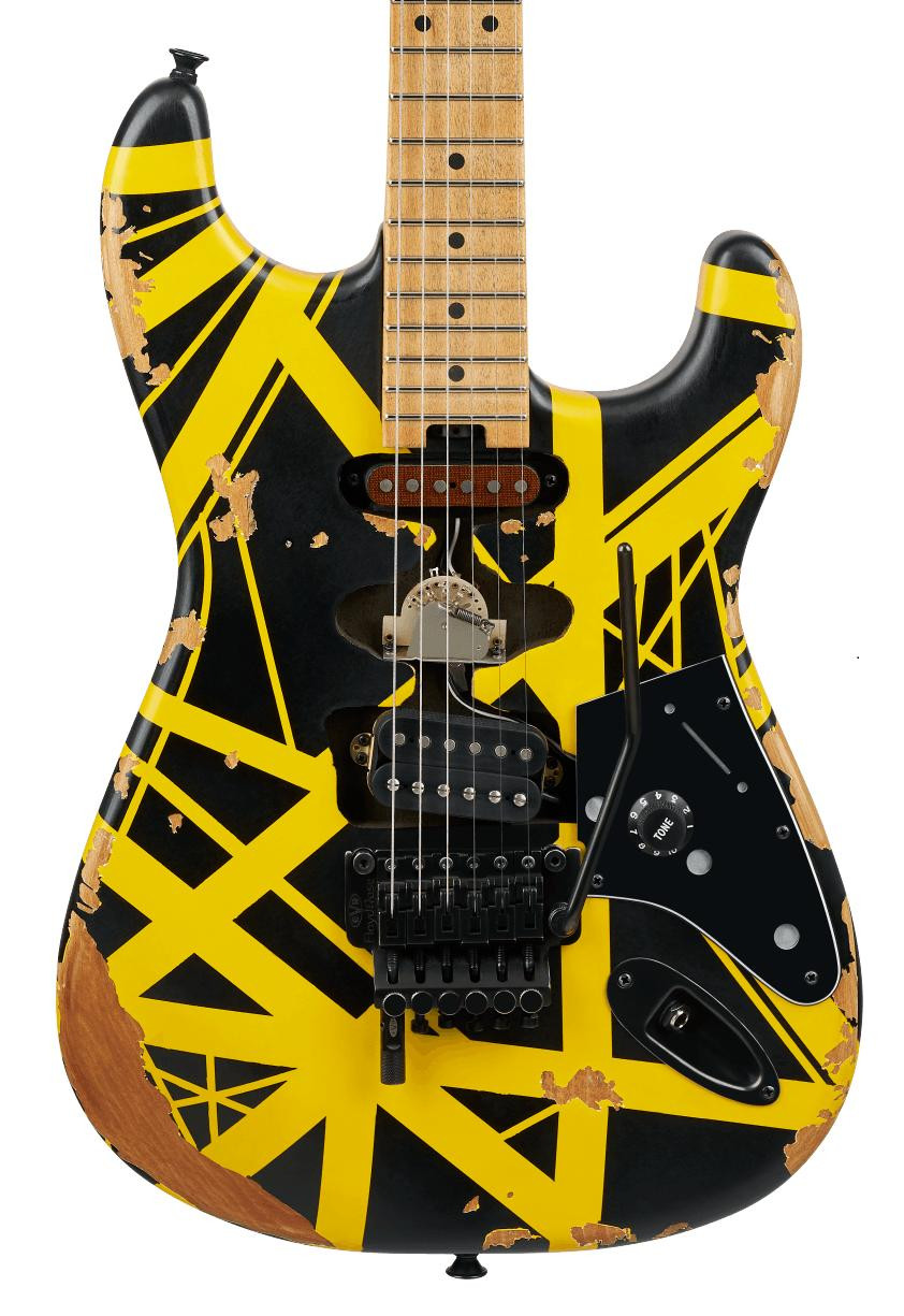 Dunlop EVH Eddie Van Halen Guitar Picks – Black/Yellow Stripes, Max Grip .60mm (6-Pack)
