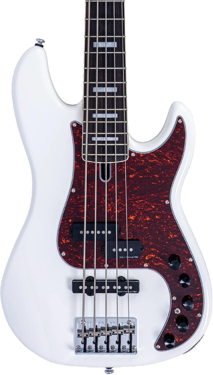 Sire P7 Alder 5 New Gen 5-String Bass Guitar in Antique White
