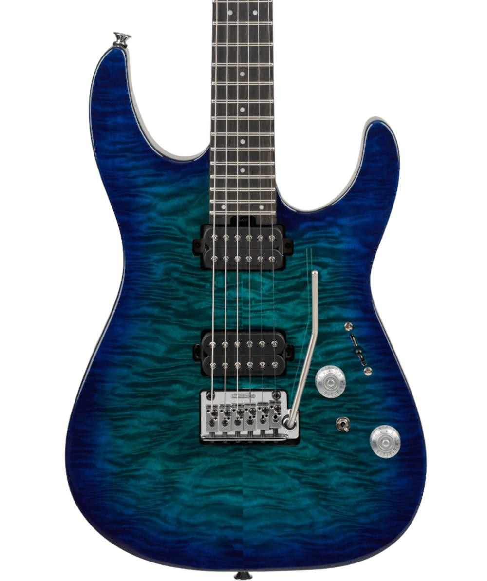 Charvel Pro-Mod Plus DK24 HH 2PT EB QM Electric Guitar in Chlorine