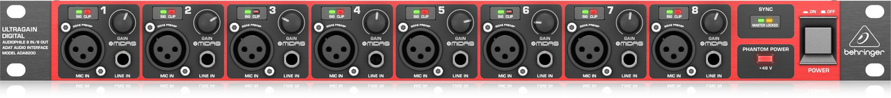 配信機器・PA機器・レコーディング機器 behringer ULTRAGAIN DIGITAL ADA8200 Behringer ULTRAGAIN DIGITAL ADA8200 - Evenstad Musikk
